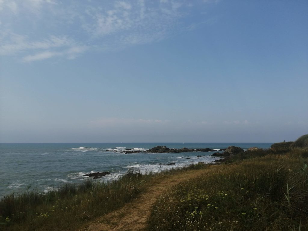 Sentier le long de l'océan